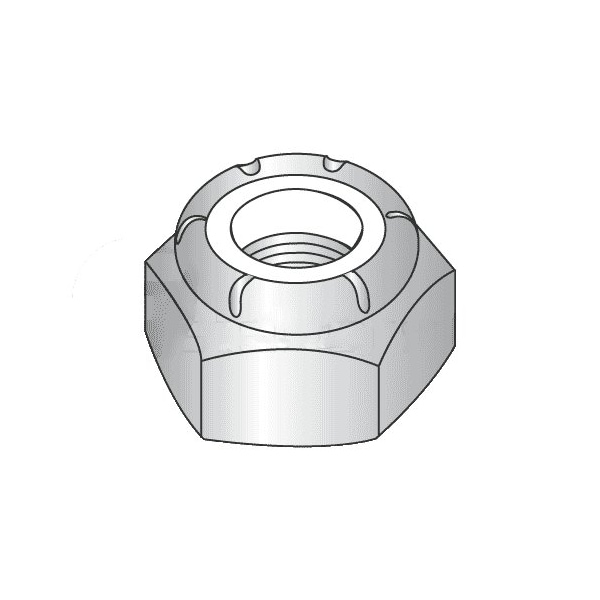 Newport Fasteners Nylon Insert Lock Nut, 1-1/8"-7, Steel, Grade A, Zinc Plated, 90 PK 758773-BR-90 - main